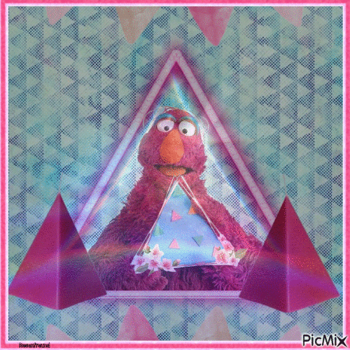 Telly and triangles - Free animated GIF