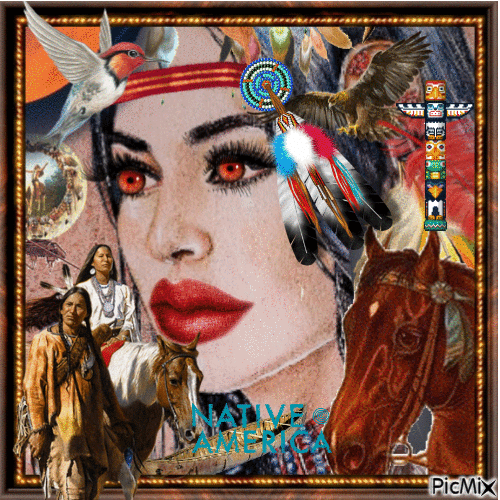 Native American  Woman - Gratis geanimeerde GIF