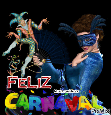 feliz carnaval - Zdarma animovaný GIF