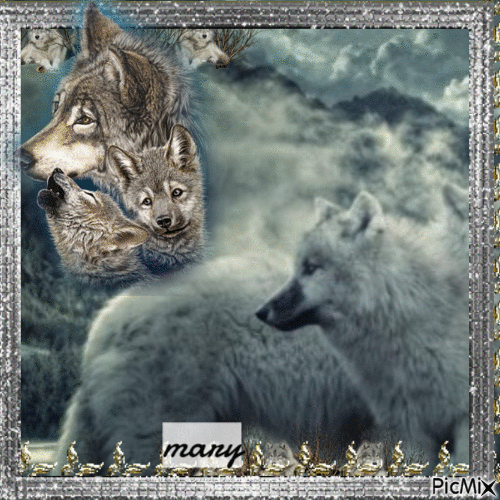Les loups - GIF animado grátis