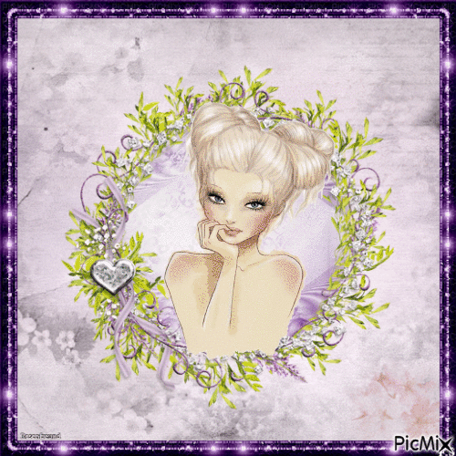 Portrait blonden Frau - Darmowy animowany GIF