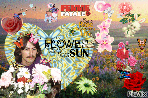 flowerboi george harrison - GIF animado gratis