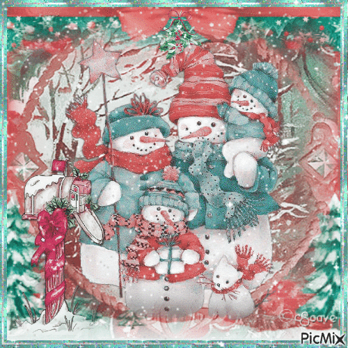 The Frosty"s family Christmas - GIF animé gratuit