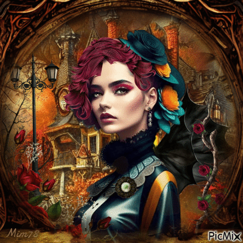 Halloween - Portrait gothique - Besplatni animirani GIF