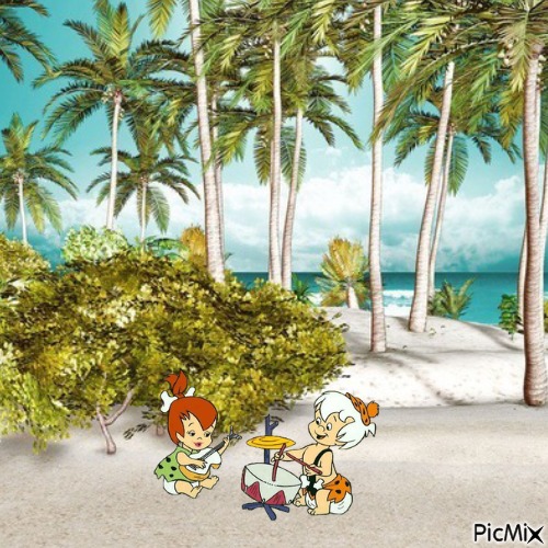 Pebbles and Bamm-Bamm - ilmainen png