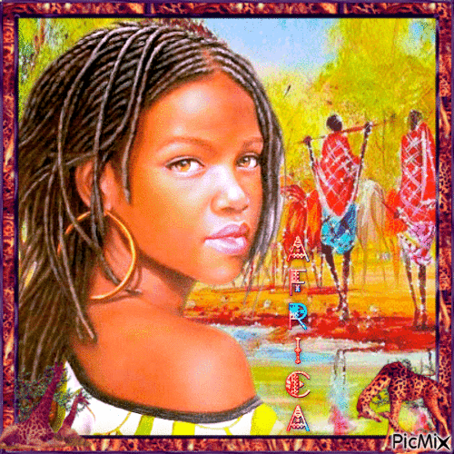 African Girl - Bezmaksas animēts GIF
