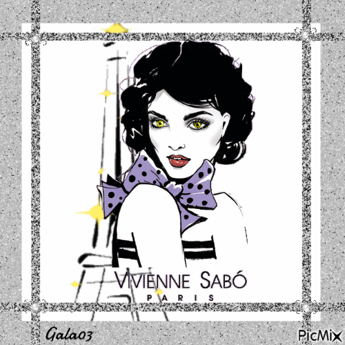 Vivienne Sabó, París 1930 epoch glamor and elegancy. - GIF animado grátis