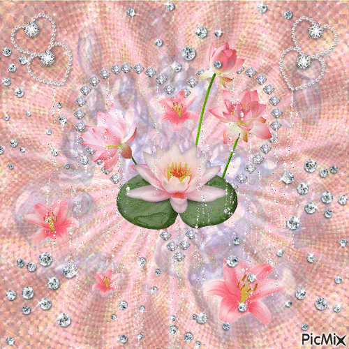 diamantes como flores - Бесплатный анимированный гифка