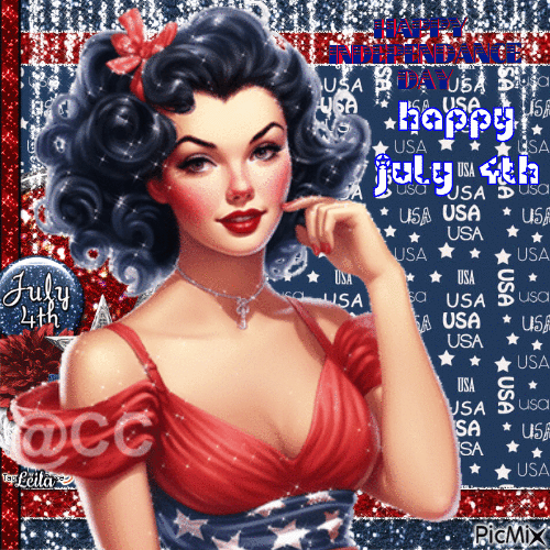 Happy July 4th. Happy Independance Day - 免费动画 GIF
