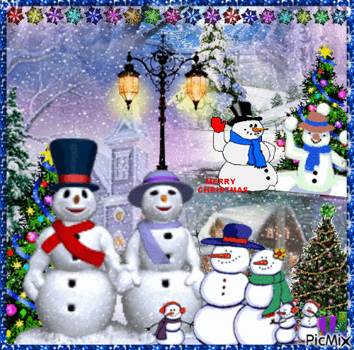 Bonhomme de neige - GIF animasi gratis