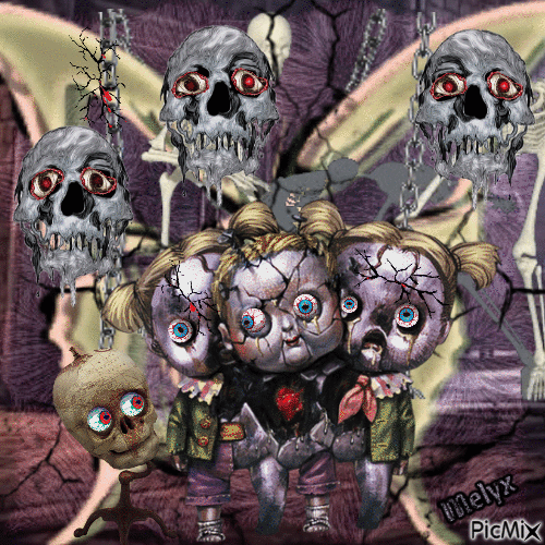 creepy dolls - Darmowy animowany GIF