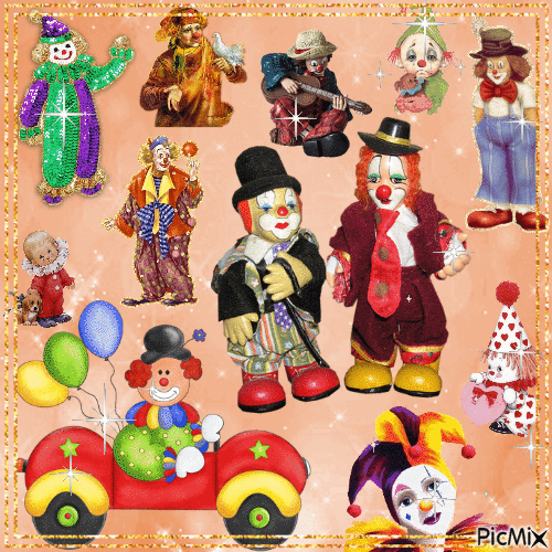 look at those nice clowns - GIF animasi gratis