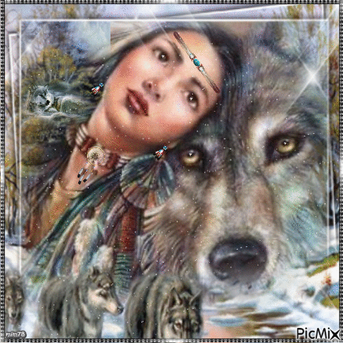 Native American woman - Gratis geanimeerde GIF