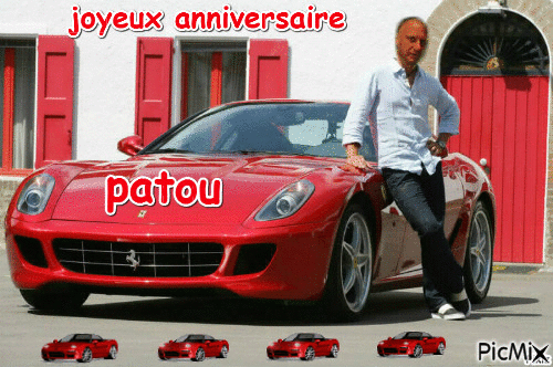 joyeux anniversaire Patou - Бесплатный анимированный гифка