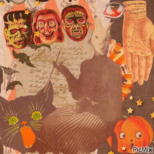 Vintage Halloween - Бесплатни анимирани ГИФ