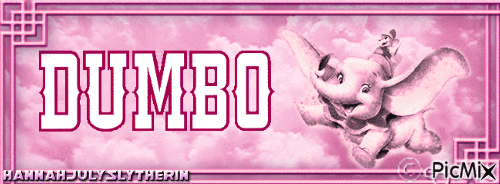 {♦}Dumbo Pastel Pink Banner{♦} - Бесплатный анимированный гифка