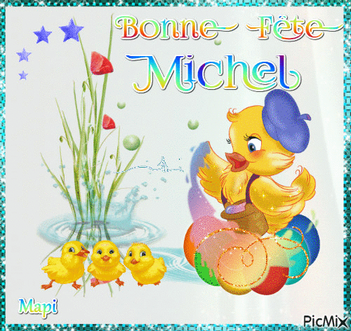 Bonne fête Michel - Бесплатный анимированный гифка