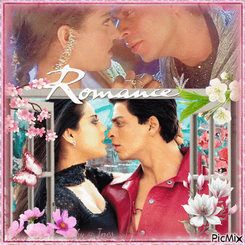 Romantic Shahrukh & Kajol in Love - GIF animasi gratis
