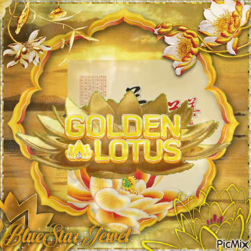 Golden Lotus - Darmowy animowany GIF