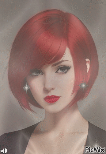 Con pelo rojo - 無料のアニメーション GIF