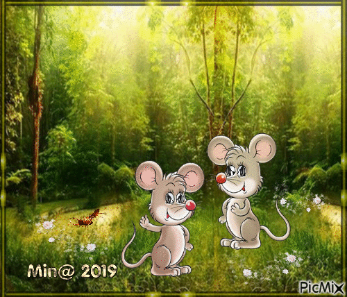 minou52  möss i skogen - Безплатен анимиран GIF
