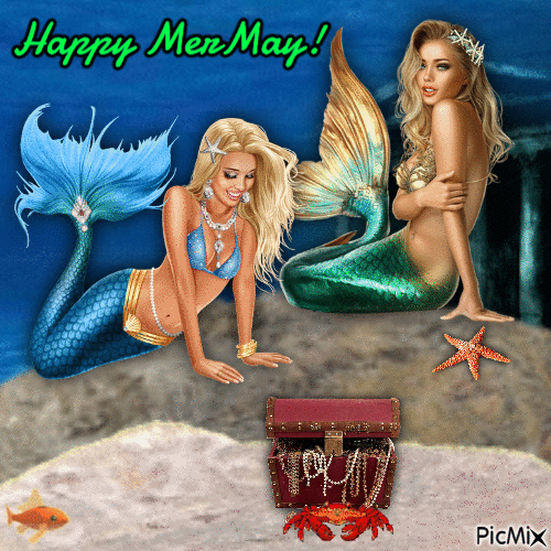 Mermaid sisters - GIF animasi gratis