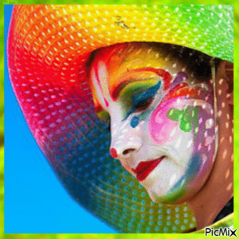 Visage Multicolore - Bezmaksas animēts GIF