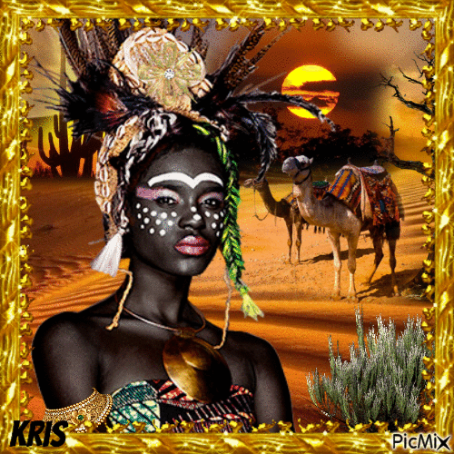 Princesse africaine - Ücretsiz animasyonlu GIF