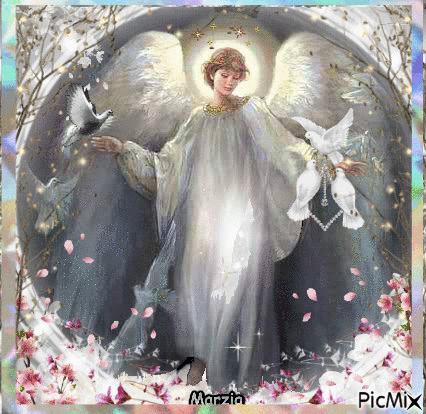 angelo e colombe - GIF animado gratis