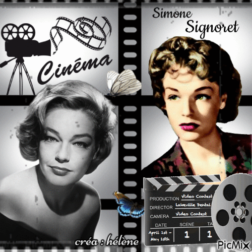 Simone Signoret - GIF animé gratuit