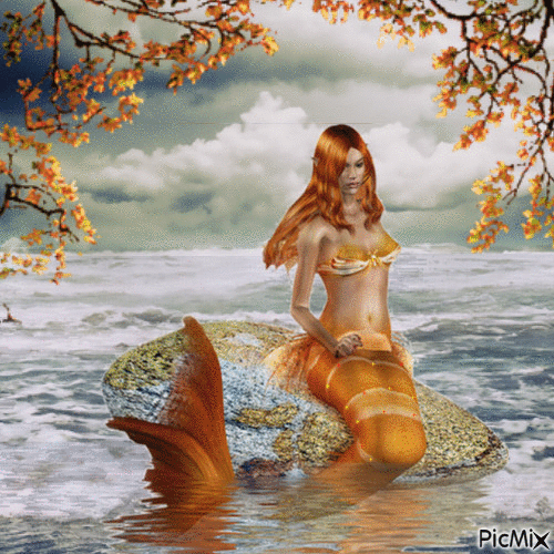 little mermaid - Animovaný GIF zadarmo