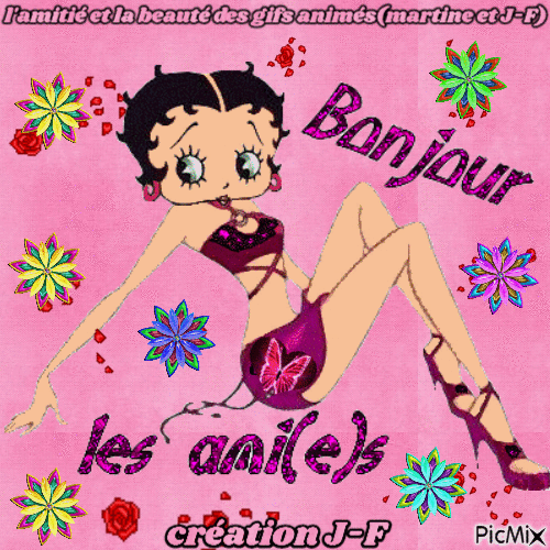 bonjour(bétty boop) - Darmowy animowany GIF