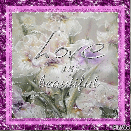 floral love is beautiful - GIF animé gratuit