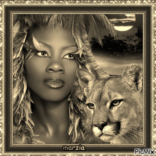 donna e leone - GIF animado grátis