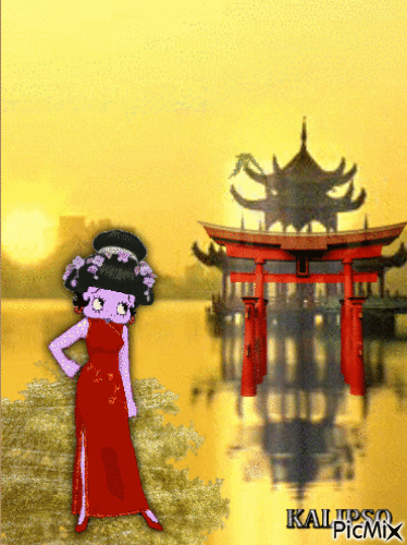 Betty in Japan - Free animated GIF
