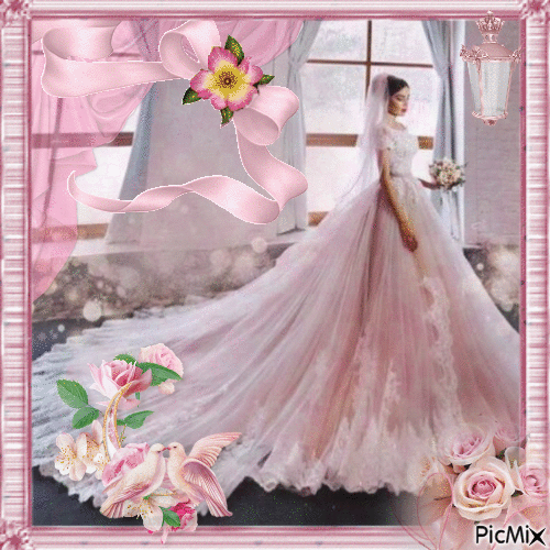 Pink Wedding Dress - Animovaný GIF zadarmo