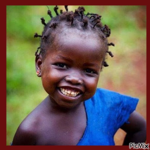 Belle enfant d'Afrique - png gratis
