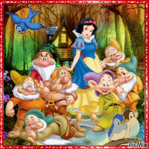 Snow White and the Seven Dwarfs - Gratis animeret GIF