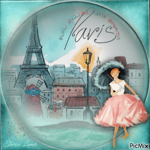 Paris vintage Paris que j'aime - Free animated GIF