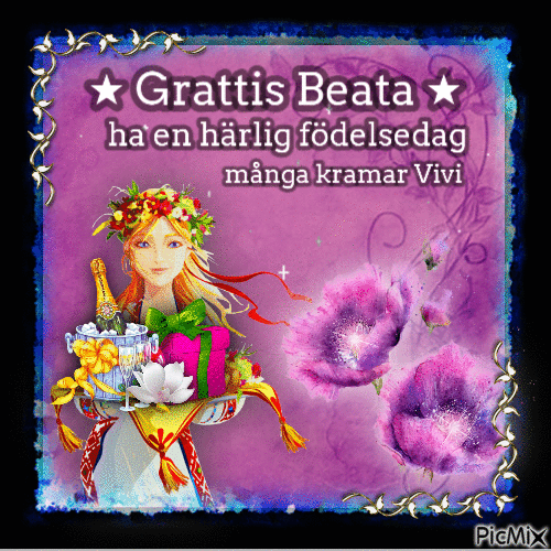 Grattis Beata 2021 - 免费动画 GIF