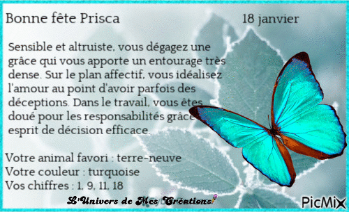 18 janvier Prisca - GIF เคลื่อนไหวฟรี