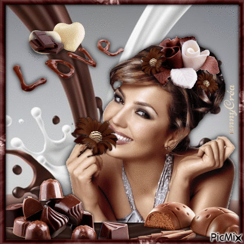 J'adore le chocolat - Бесплатный анимированный гифка