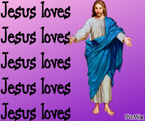 Jesus loves you - Bezmaksas animēts GIF