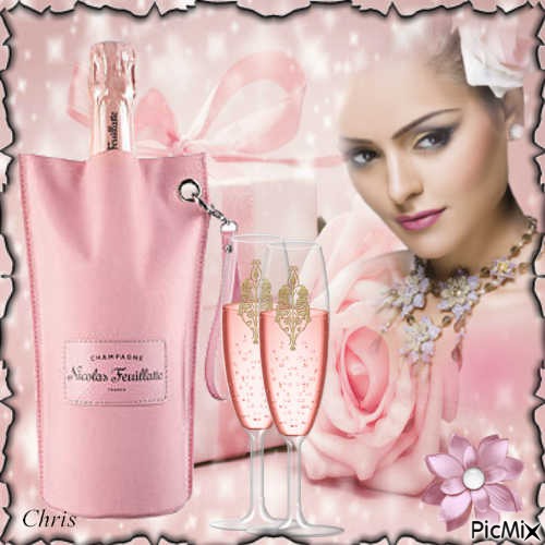 pink  champagne - zadarmo png