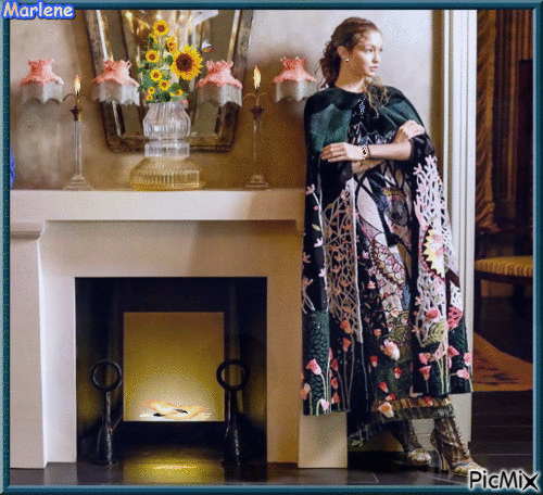 Portrait Woman Colors Deco Glitter Fashion Glamour  Flowers - Bezmaksas animēts GIF