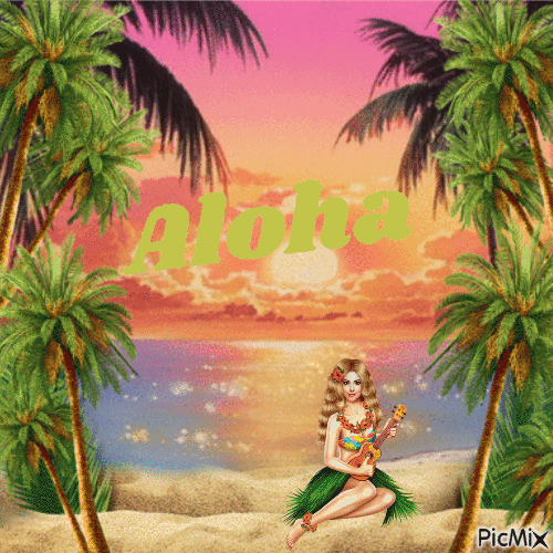 Aloha - Bezmaksas animēts GIF