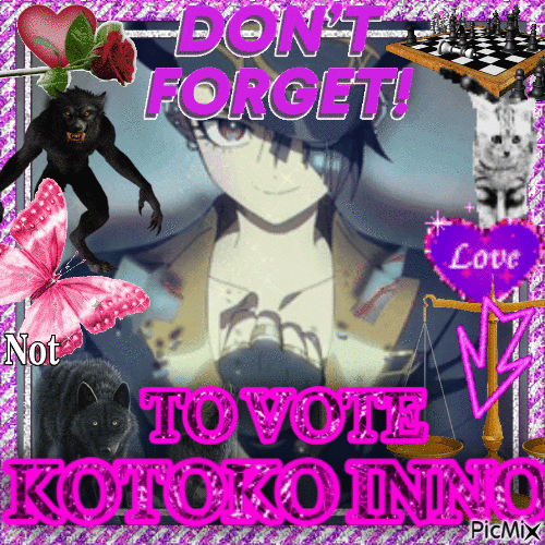 vote kotoko yuzuriha innocent - Bezmaksas animēts GIF