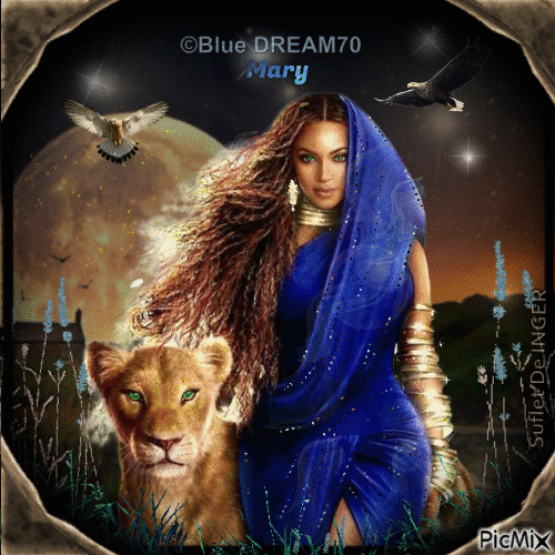 Blue DREAM  Mary - Δωρεάν κινούμενο GIF
