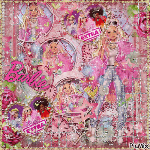 Barbie Extra ❤️ elizamio - Δωρεάν κινούμενο GIF