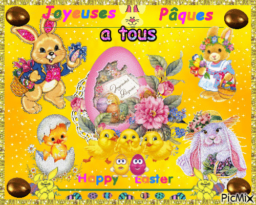 Joyeusse Paques A Tous - Безплатен анимиран GIF